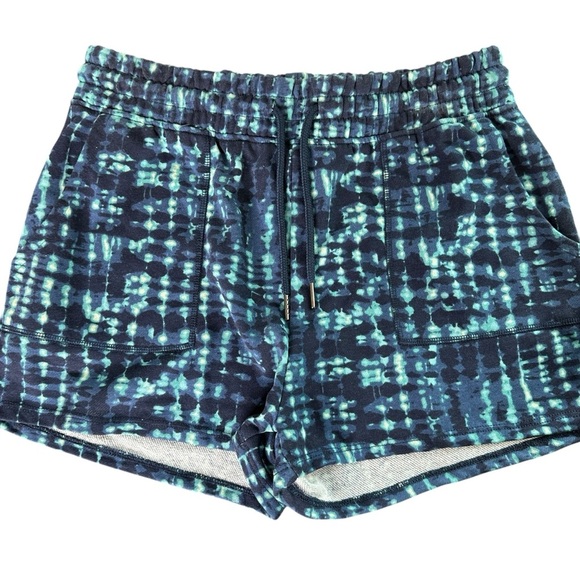 H by Halston Blue Tie-Dye Active Shorts NWT Large - Picture 1 of 4